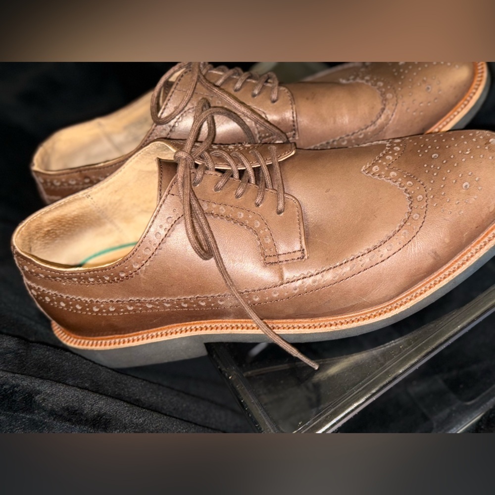 Polo Ralph Lauren Wing Tip Shoe vibram Sole - Picture 14 of 14